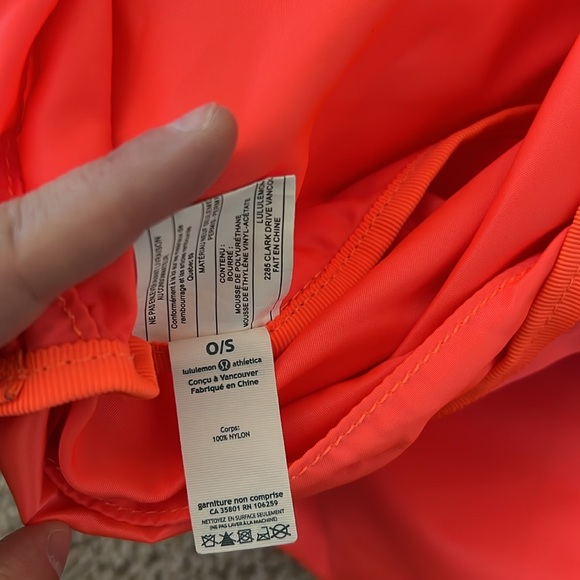 LULULEMON Post Savasana YOGA Nylon Tote Coral Neon Orange - Picture 16 of 17